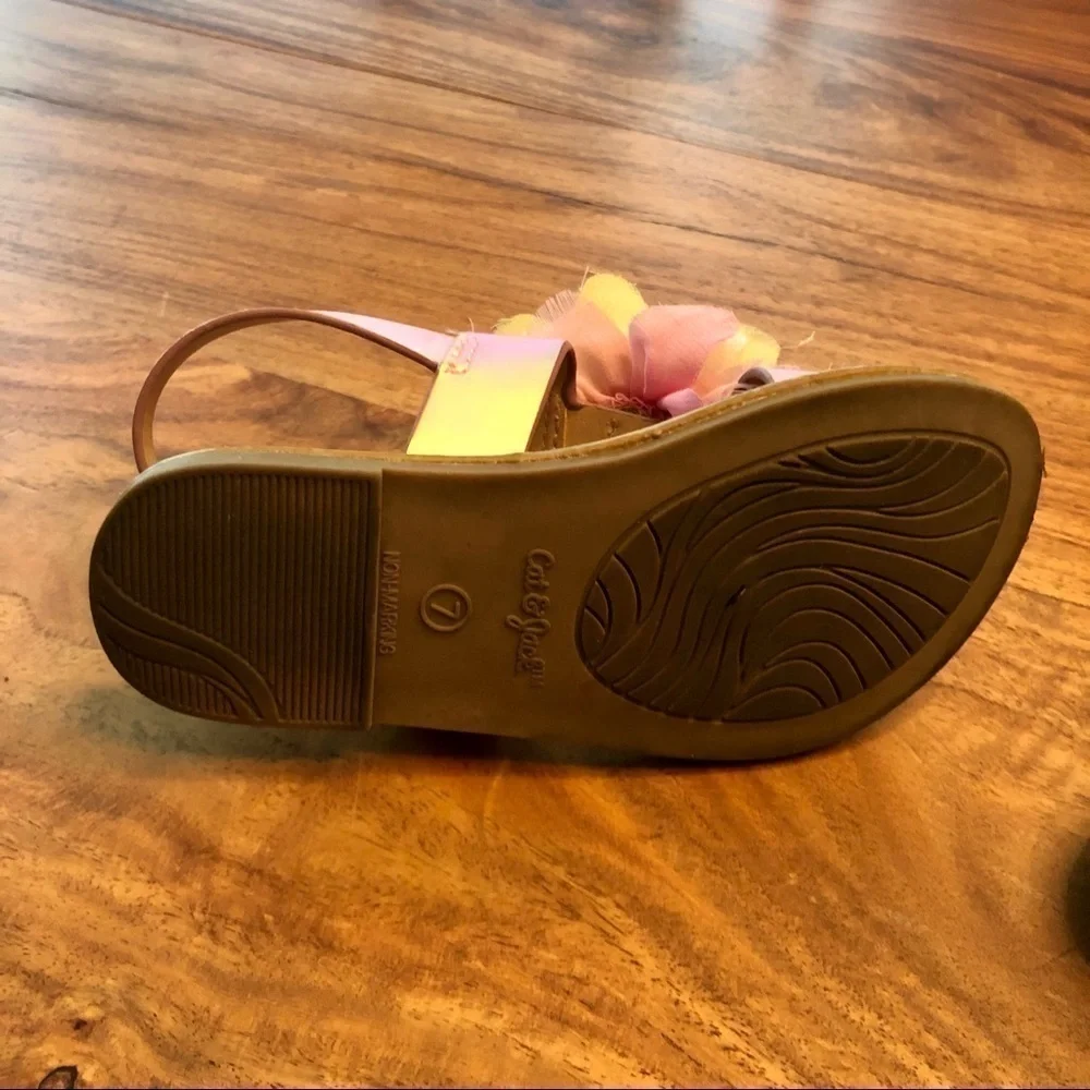 Cat & Jack Rainbow Flower Sandals